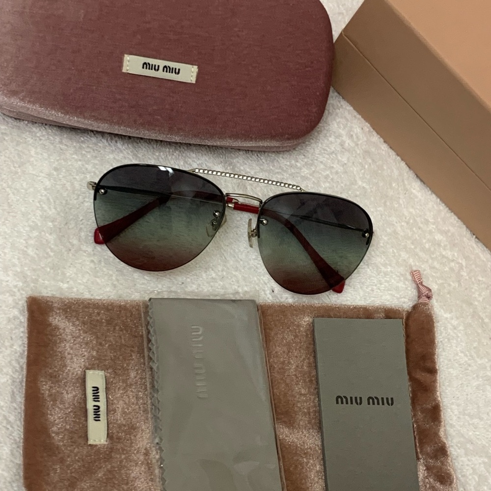 Miu Miu 59mm Aviator Sunglasses